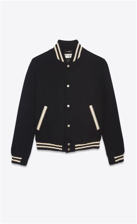 ysl teddy jacket replica|saint laurent suede jacket.